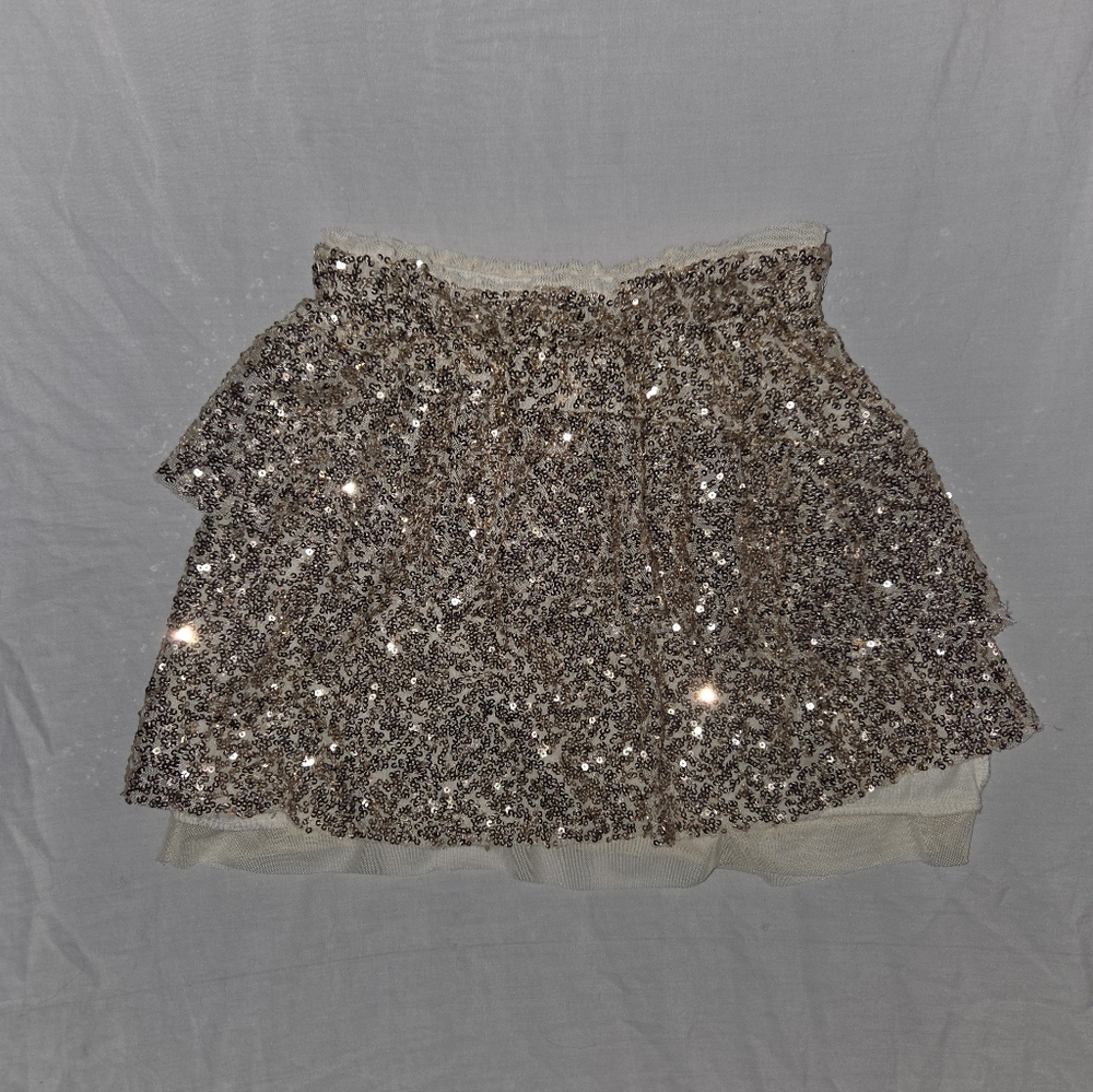 Zara Glittering Gold Skirt 7